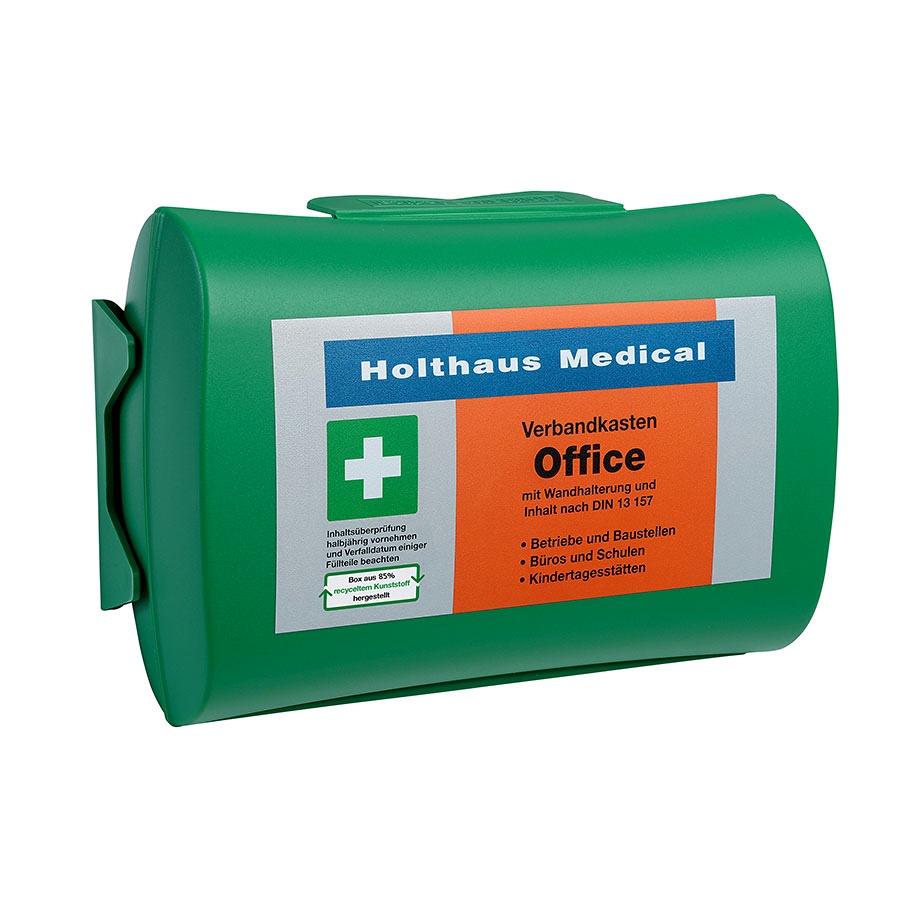 Office Verbandkasten, grün Gefüllt nach DIN 13157