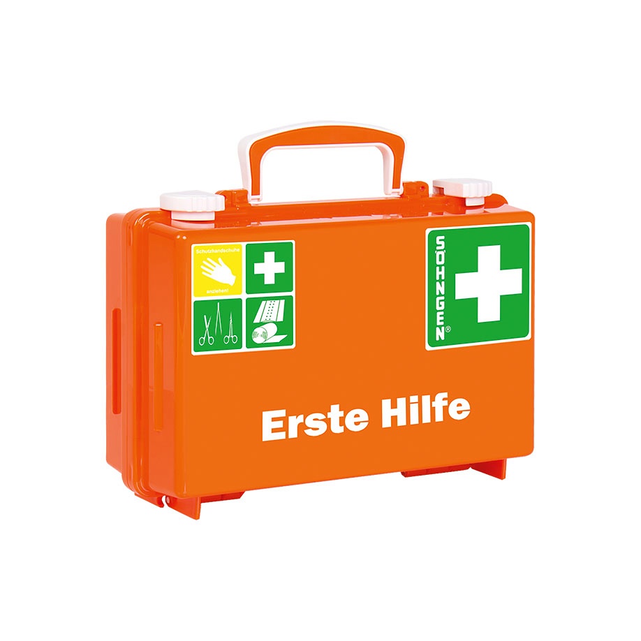 [SÖH 0301125] Erste-Hilfe Koffer QUICK-CD mit Füllung Norm DIN 13157, orange