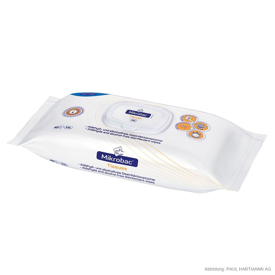 [BOD 981339] Mikrobac XXL Tissues Flowpack Desinfektionstücher (40 T.)