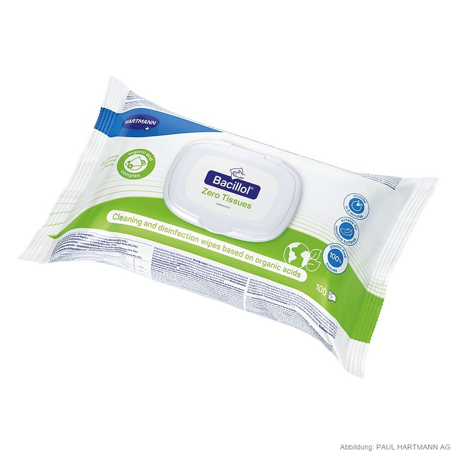 Bacillol Zero Tissues Flowpack (100 T.) Flächen-Desinfektionstücher