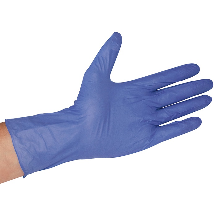 [MEG 136410] Nitril U.-Handschuhe blau, 30 cm lang Gr. S unsteril puderfrei (100 Stck.)