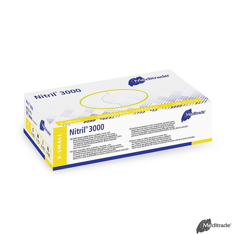 [MTR 1280L] Nitril 3000 U.-Handschuhe, PF Latexfrei, unsteril, Gr. L (100 Stck.)