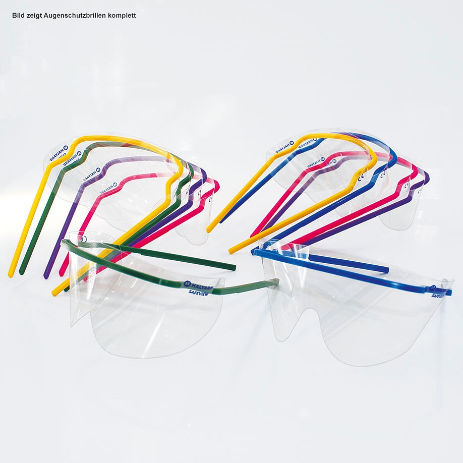 SAFEVIEW Augenschutzbrillen Farbig (10 Stck.)