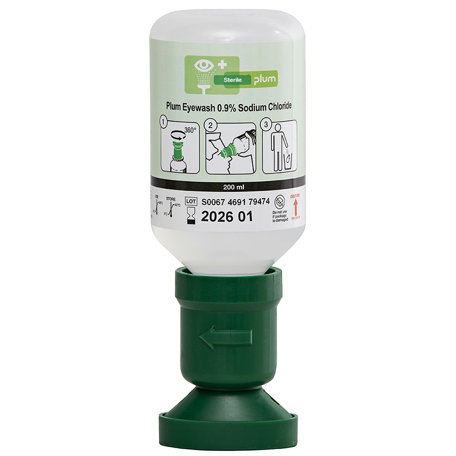 Plum Augenspülflasche 200 ml (0,9 % Natriumchloridlösung)