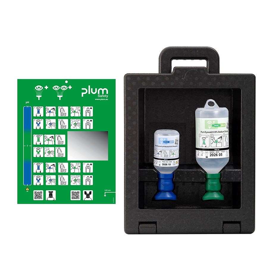 [PLU 4921] IBox 2 Augennotfallstation mit 200 ml pH Neutral (4,9 % Phosphatlösung)