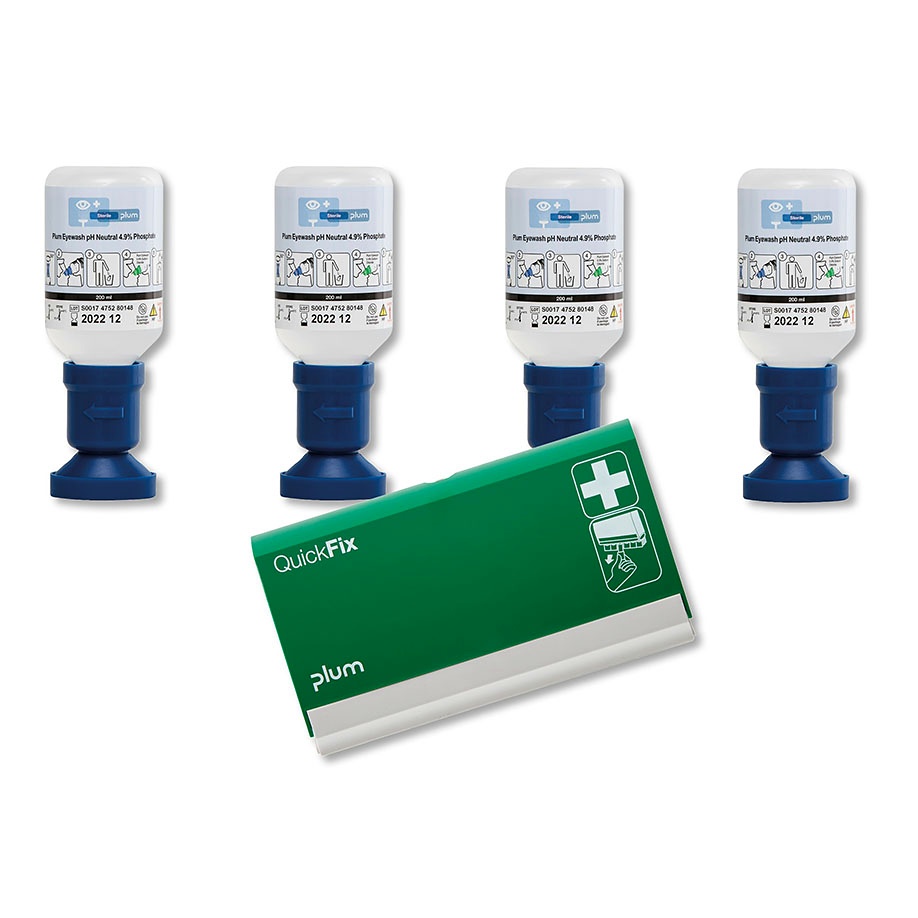 [PLU 6003] Plum Augenspüllösung ph Neutral 4 x 200ml (4752) u. 1 x QuickFix
