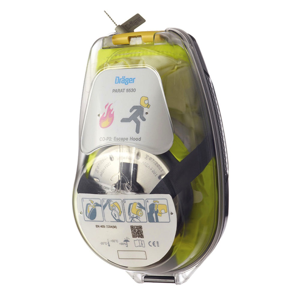 [DRA R59435] PARAT 5530 Hard Case Brandfluchthaube mit CO P2 Filter