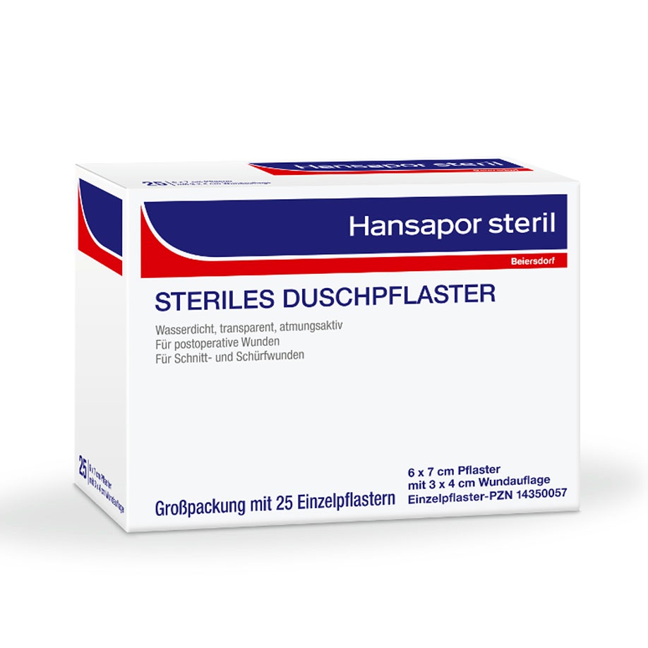 Hansapor steril Duschpflaster,, Vlies