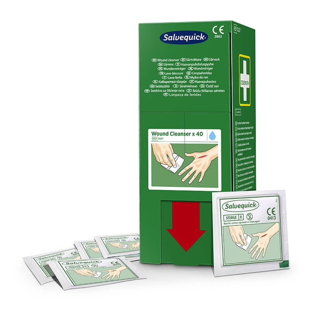 [CED 3227] Salvequick Wundreinigungstücher 11 x 12 cm (40 Stck.)
