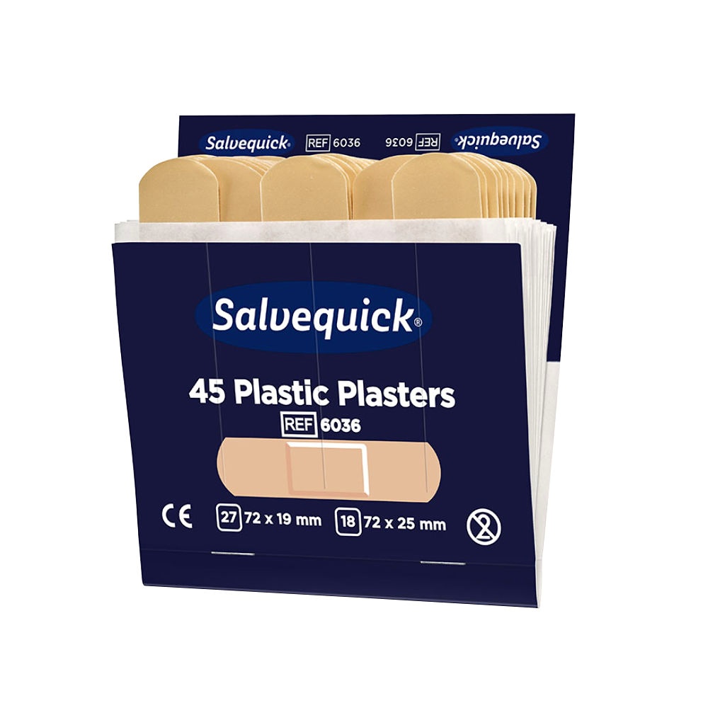 [CED 6036] Salvequick wasserabweisende Pflaster Refill (45 Strips)