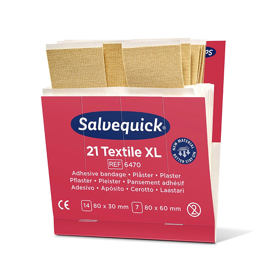 [CED 6470] Salvequick Textilpflaster extragroß Refill (21 Strips)