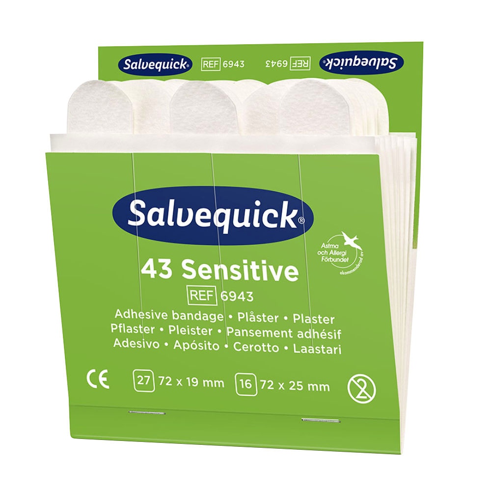 Salvequick Sensitive Pflaster Refill (43 Strips)