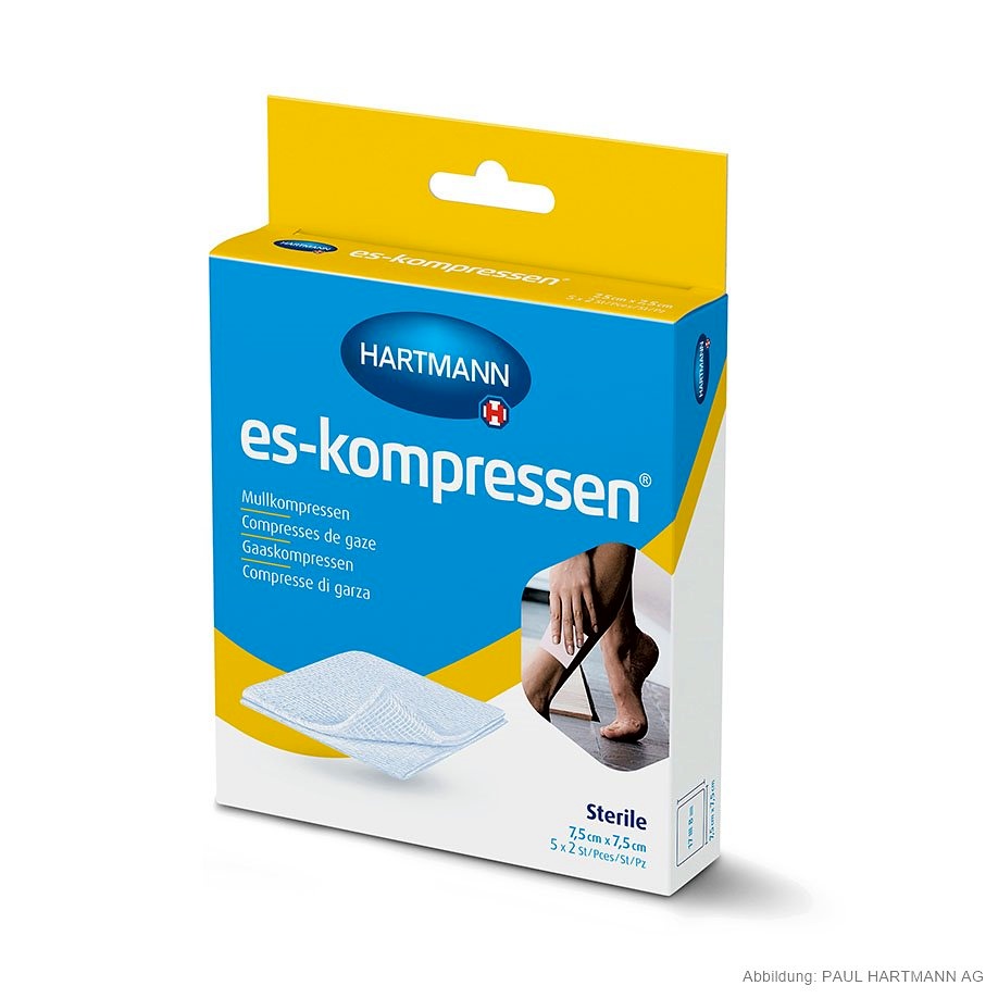 [HAP 205003] ES-Kompressen steril 8-fach 7,5 x 7,5 cm (5 x 2 Stck.)