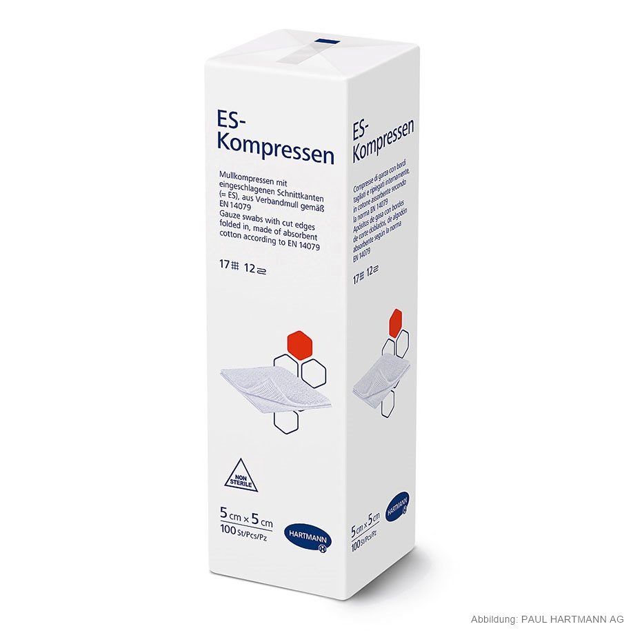 ES-Kompressen unsteril 12-fach 5 x 5 cm (100 Stck.)