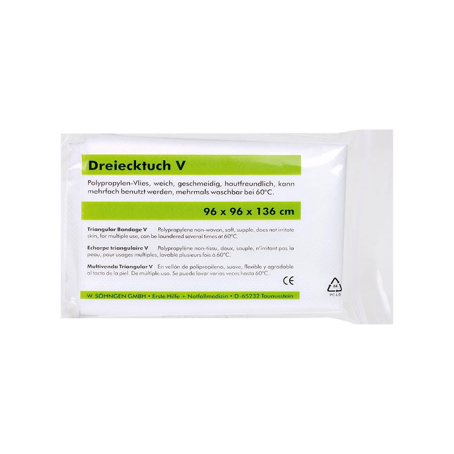 [SÖH 1010004] Dreiecktuch V reinweiß nach DIN 13168 Ca. 96 x 96 x 136 cm