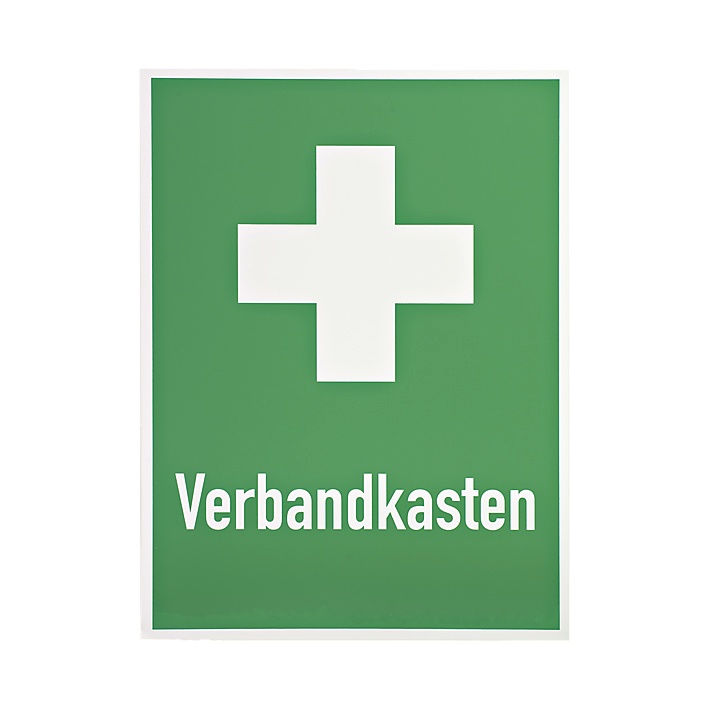 [SÖH 8001033] Rettungszeichen Erste-Hilfe-Kreuz und Beschriftung Verbandkasten, 400 x 300 mm