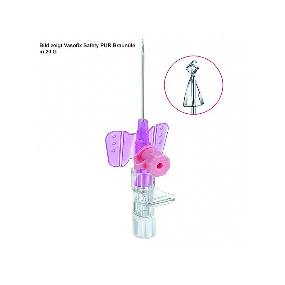 Vasofix Safety, rosa, Stichlänge, PUR, Latex