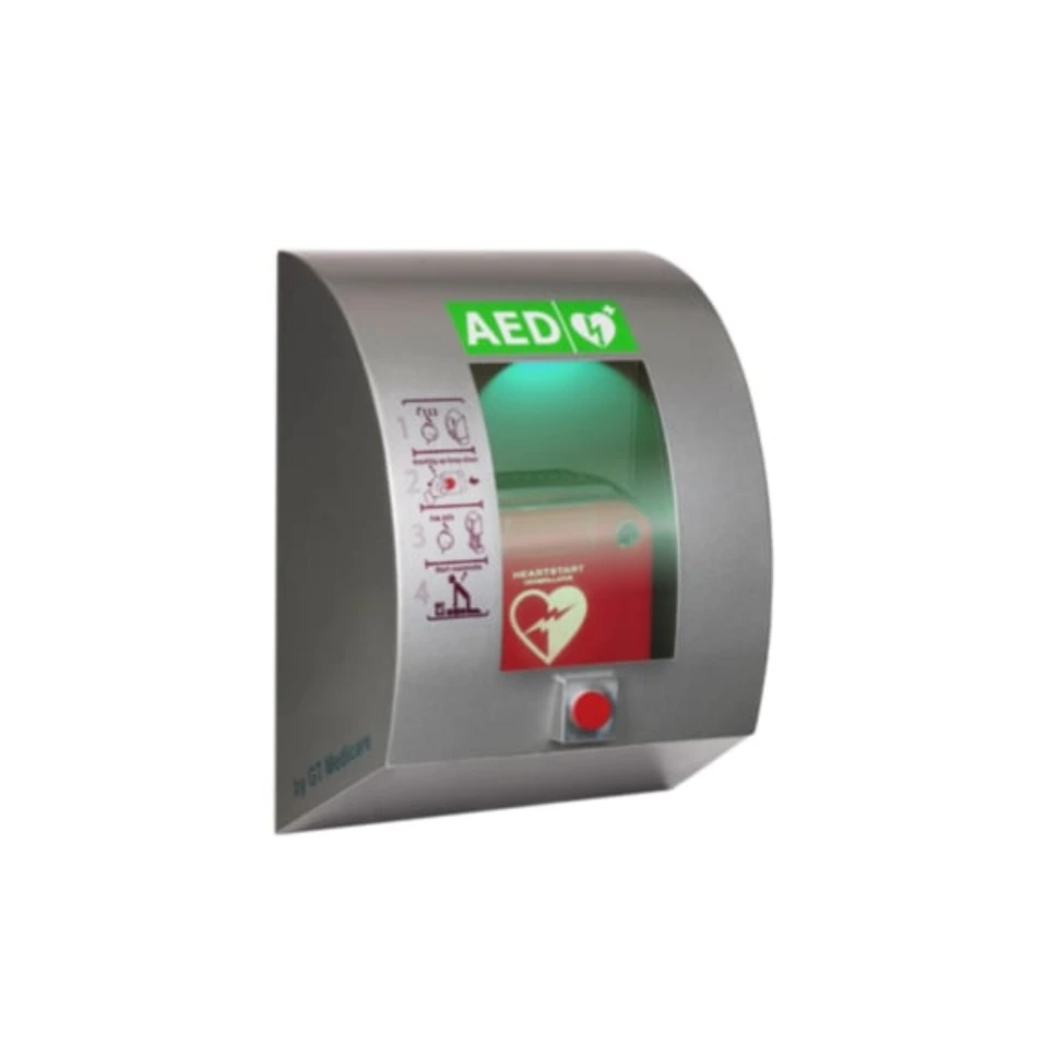 Sixcase SC1330 AED Außenkasten mit Druckknopf (Grau)