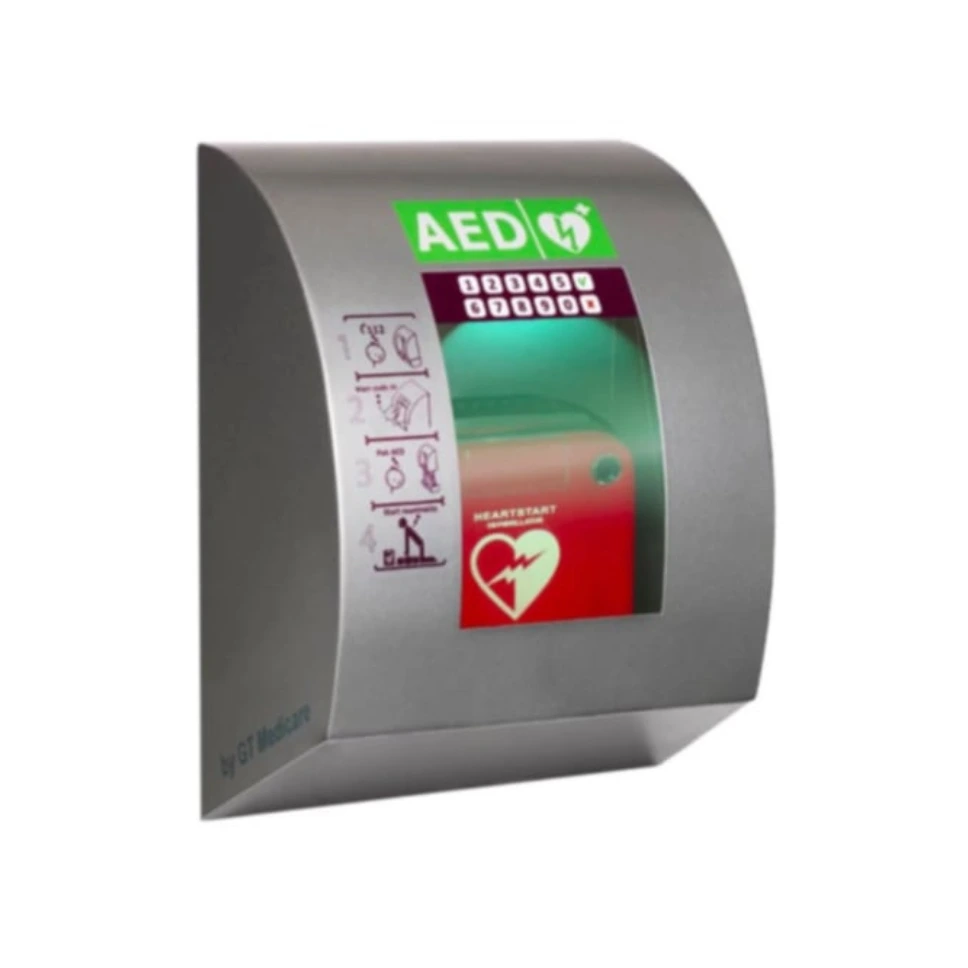 [SC1440-grey pincode] SixCase SC1440: Ihr zuverlässiger Schutzschild für AEDs im Außenbereich