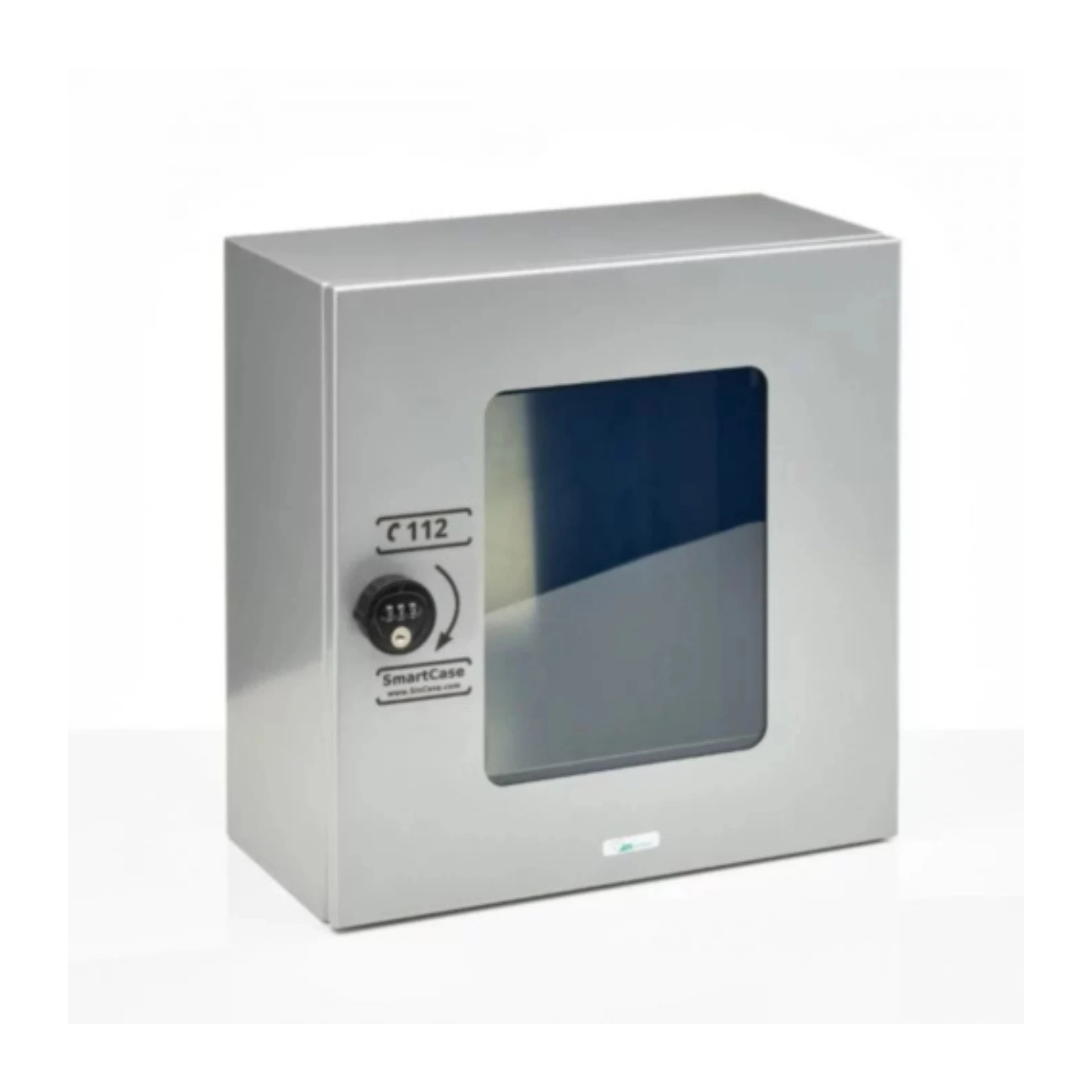 [SC1220-grey locked] SmartCase SC1220: Ihr zuverlässiger Schutzengel für AEDs im Innenbereich