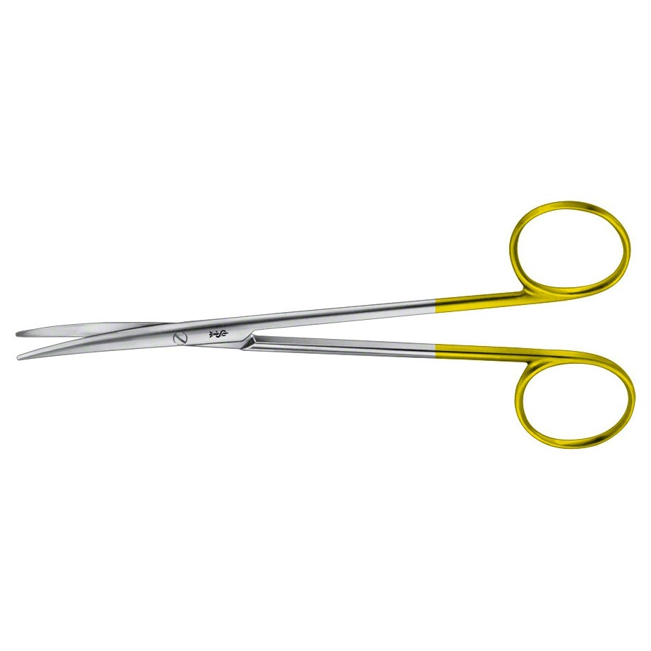 Durotip Präparierschere Baby-Metzenbaum Gebogen, 14,5 cm, stumpf/stumpf