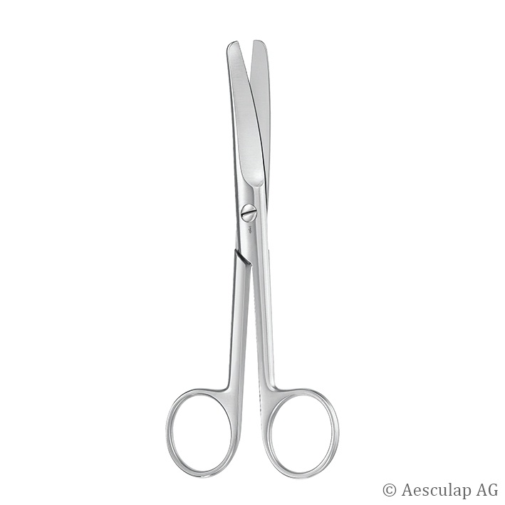 [AES BC414R] Chir. Schere nach Cooper, gebogen Stumpf/stumpf, 14,5 cm