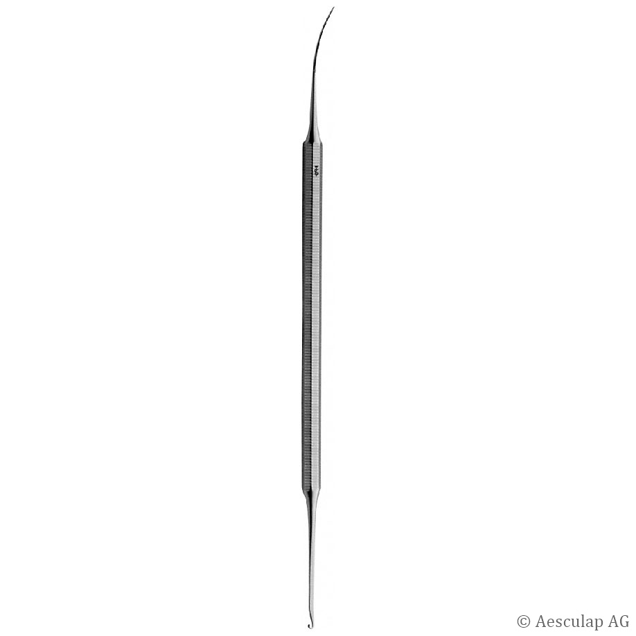[AES FB121R] Phlebo-Extraktor Varady, gebogen 180 mm, stumpf/stumpf