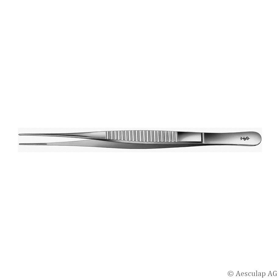 [AES FB411R] Atraumatische Pinzette De Bakey Gerade, 15 cm