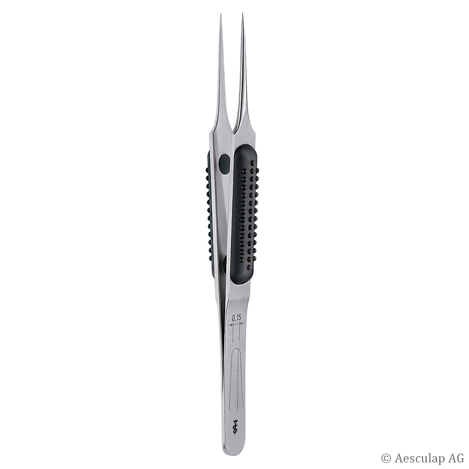 [AES FM002R] Mikro-Pinzette Müller, gerade, 11cm Spitz 0,2 mm