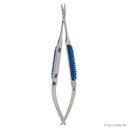 Mikro-Schere Müller, gebogen Spitz/spitz, 12 cm