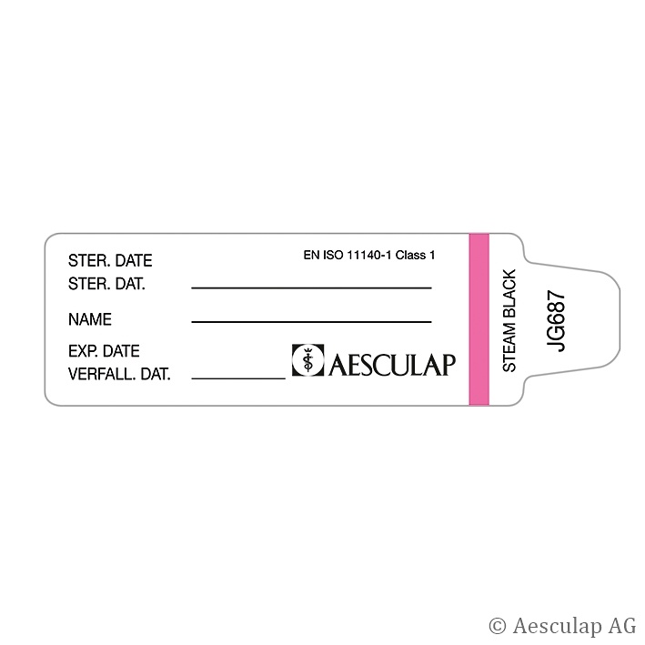 [AES JG687] Aesculap Indikatorstreifen mit Selbstklebendem Rücken (100 Stück)