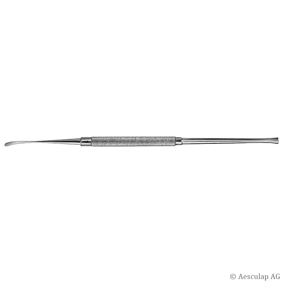 [AES OL162R] Freer Raspatorium, gebogen 190 mm, spitz, 4 mm breit