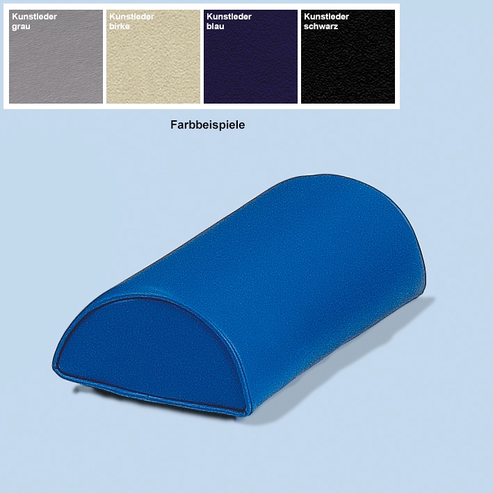 [AGA HRM14.03] Halbrundrolle blau Ø 200 mm x 400 mm Mit Kunstlederbezug