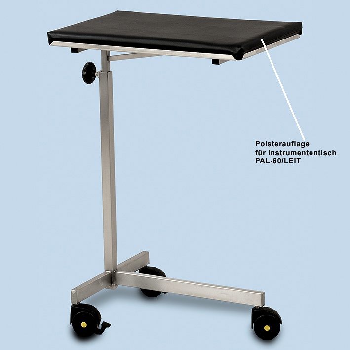 Polsterauflage für Instrumententisch Kunstleder, schwarz
