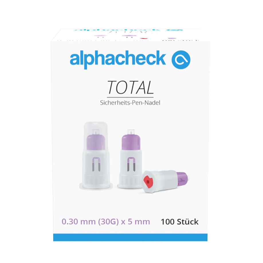 [ALP 12100810] Alphacheck TOTAL Sicherheits-Pen-Nadeln 30 G x 5 mm (100 Stck.)