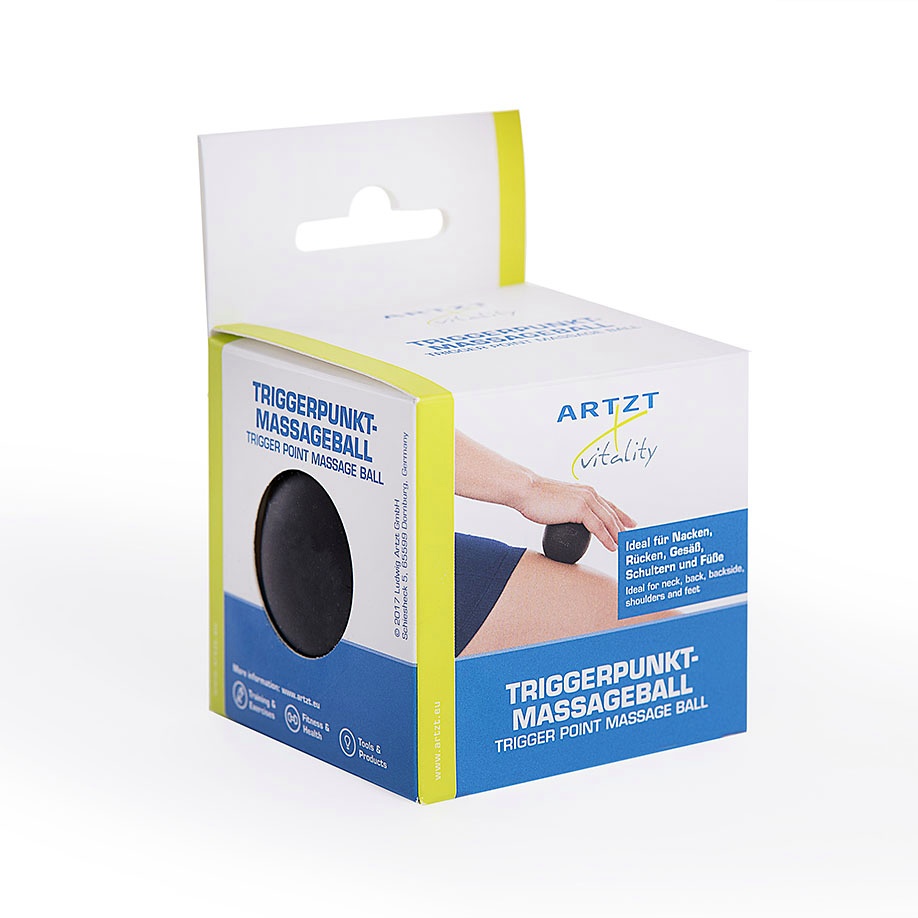 [ART LA-6230] ARTZT vitality Triggerpunkt-Massageball Ø 6 cm, schwarz