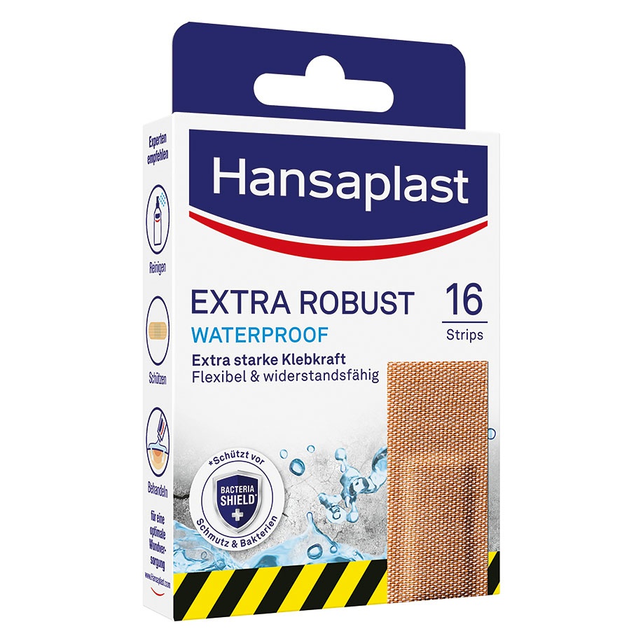 [BDF 48598] Hansaplast Extra Robust Strips 7,6 x 2,6 cm (16 Stck.)