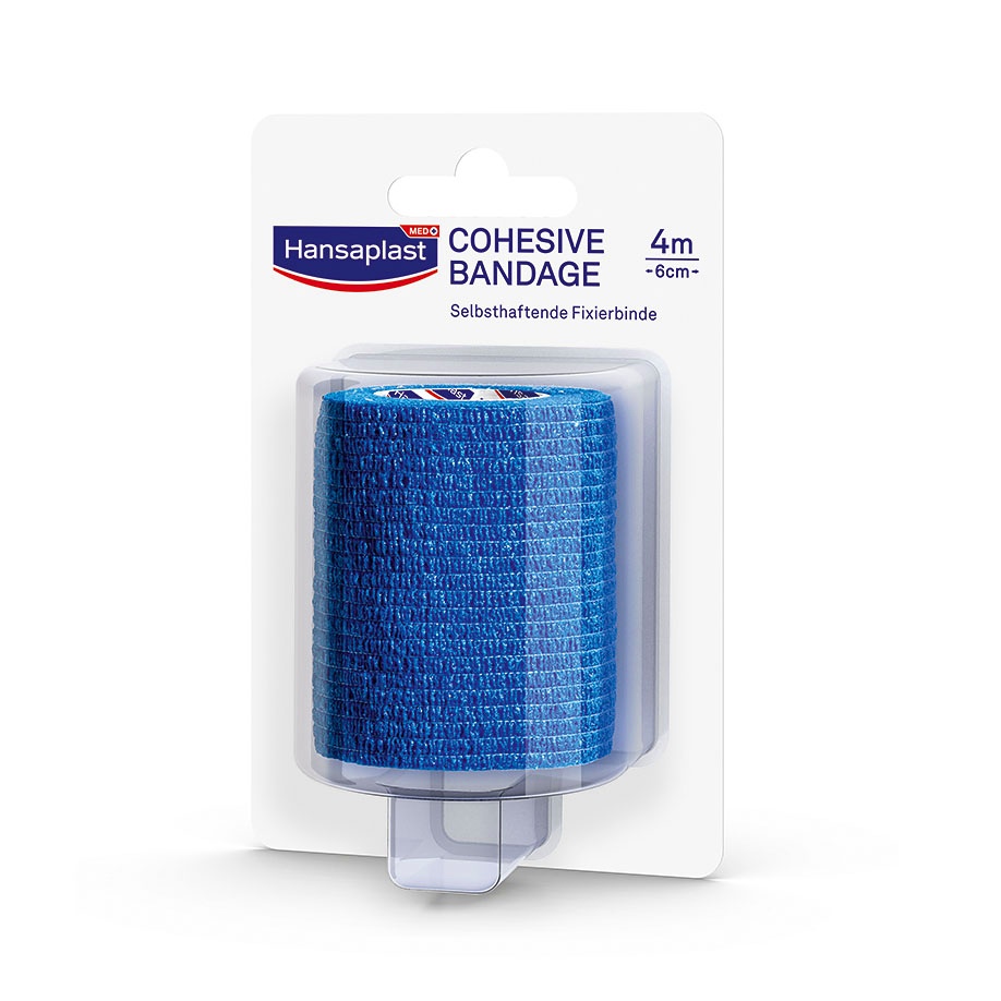 Hansaplast Cohesive Bandage Blau, 6 cm x 4 m
