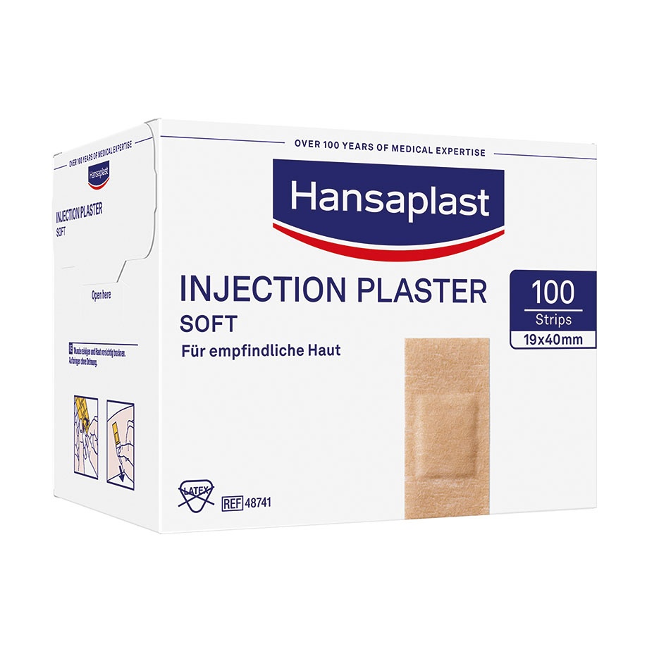 [BDF 48741] Hansaplast Soft Injektionspflaster Hautfarben, 1,9 x 4 cm (100 Stck.)