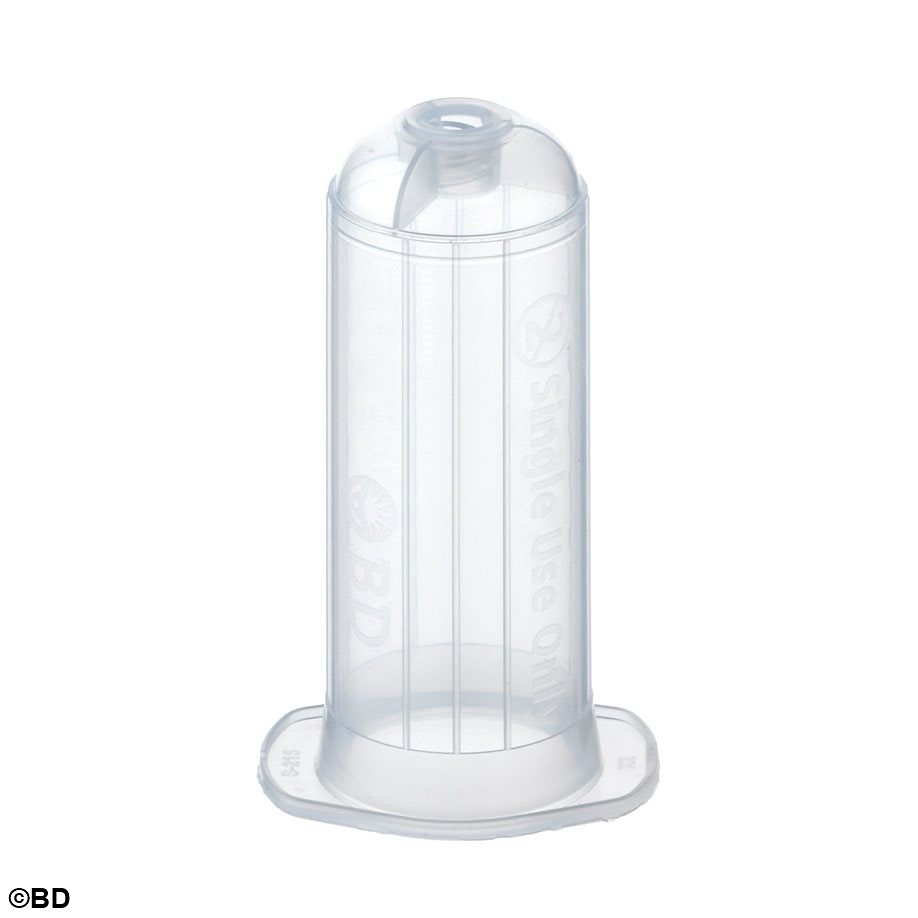 BD Vacutainer Einmalhalter aus Kunststoff, transparent weiß (250 Stck.)