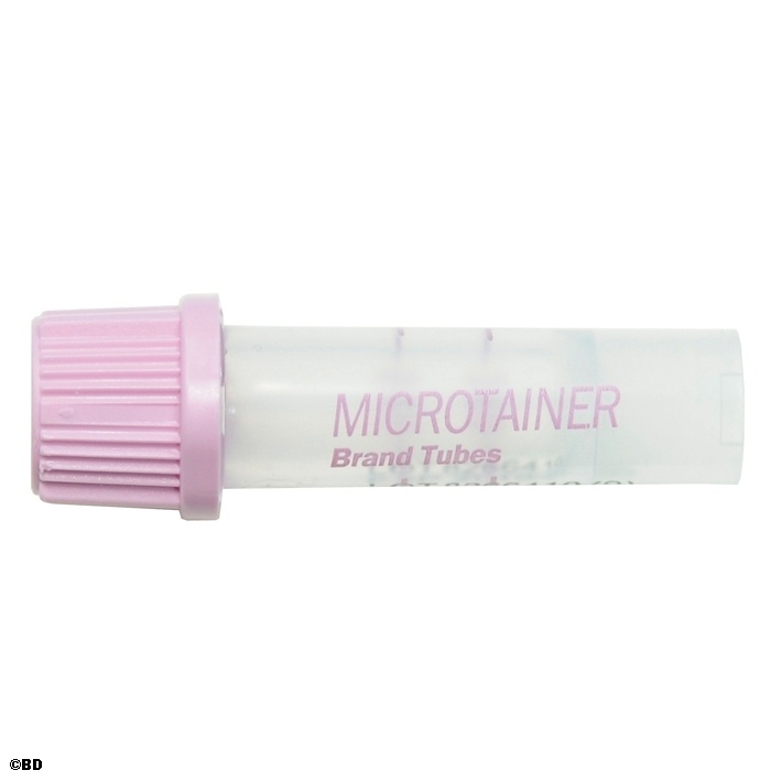[BEC 365975] BD Microtainer EDTA-Röhrchen für die Blutbildanalyse 1,0 mg K2 EDTA (100 Stück)