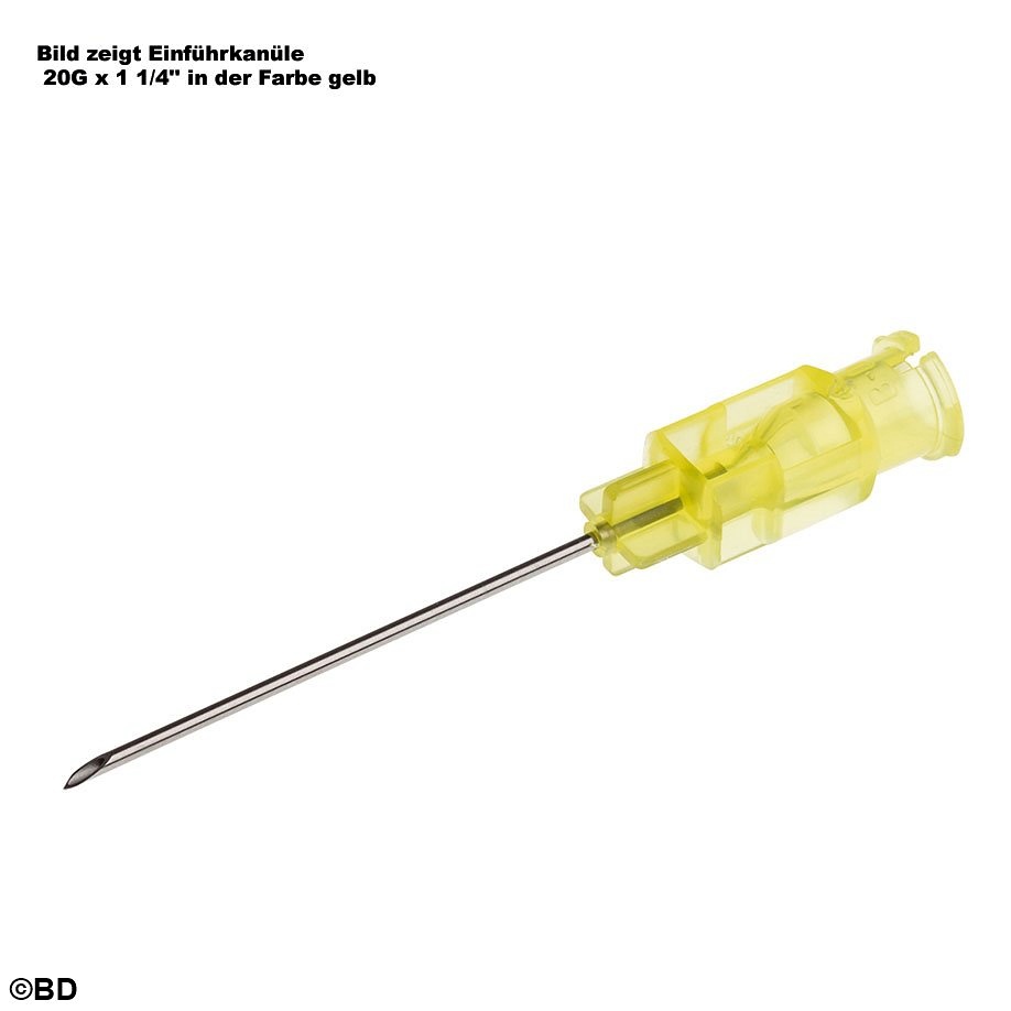 Einführkanüle 22 G x 1 1/4'' Schwarz, für 27 G Kanülen, steril