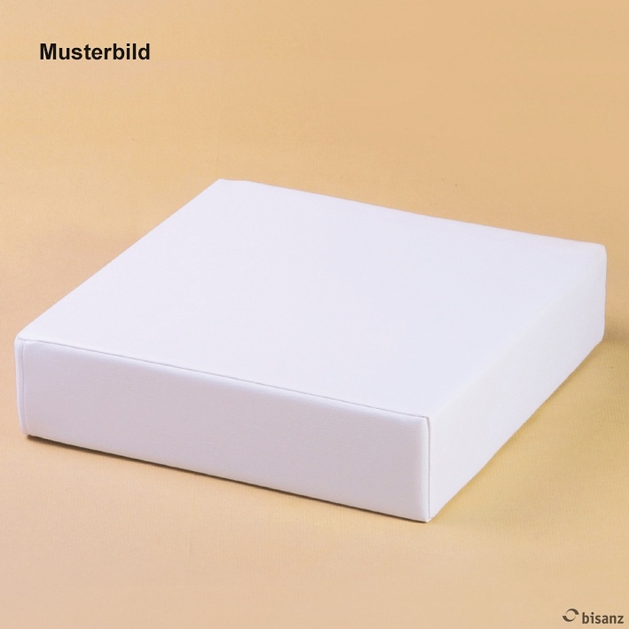 Sitzerhöhung weiß 40 x 40 x 10 cm Kunstlederbezug mit Reißverschluss