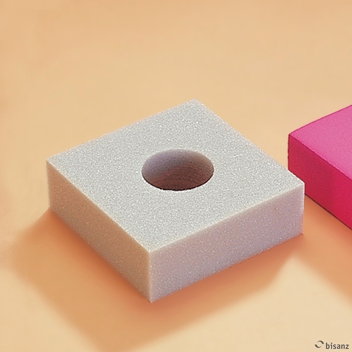 [BIS 590001] Fersenkissen ohne Bezug 15 x 15 x 5 cm, Loch 6 cm Ø