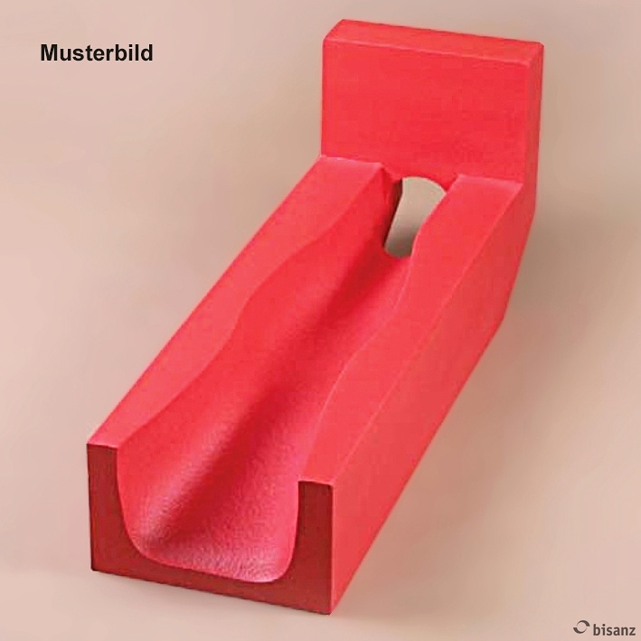 [BIS 710300] Beinlagerungsschiene ohne Bezug mit Fersenausschnitt, Beinlänge 75 cm