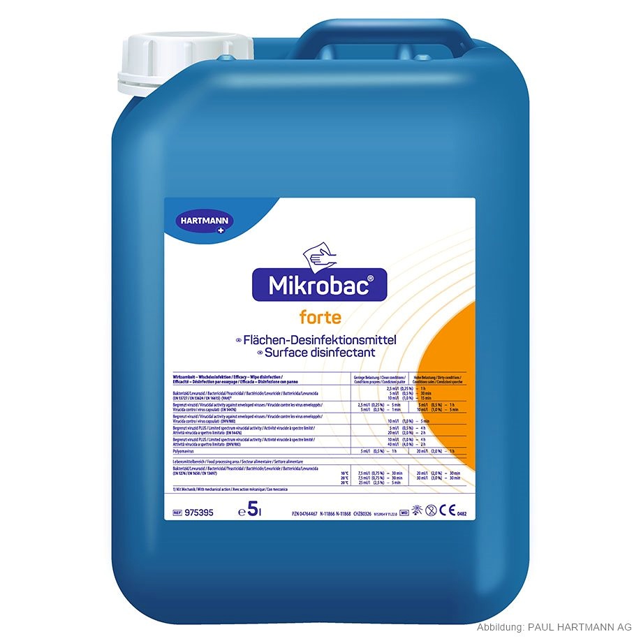 [BOD 975395] Mikrobac forte 5 Ltr. Flächendesinfektionsreiniger