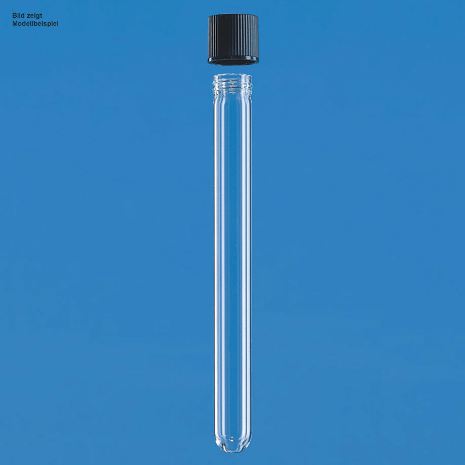 Kulturröhrchen, AR-Glas, 10 ml 16 x 100 mm, mit Schraubkappe PP