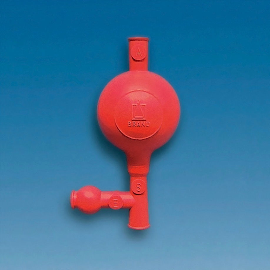 [BRA 25300] Pipettierball, NR, mit 3 Ventilen Standardmodell für Pipetten bis 10 ml