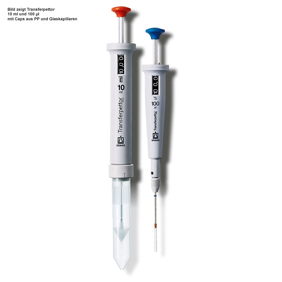 [BRA 701812] Direktverdränger-Pipette Transferpettor Digital, 5 - 25 µl, mit Glaskapillare