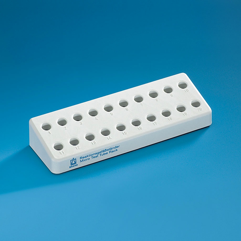 [BRA 780605] Reaktionsgefäß-Ständer, PP Für 20 Reaktionsgefäße 1,5 ml